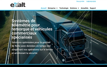 Site Exalt Systems: télémétrie pour flottes